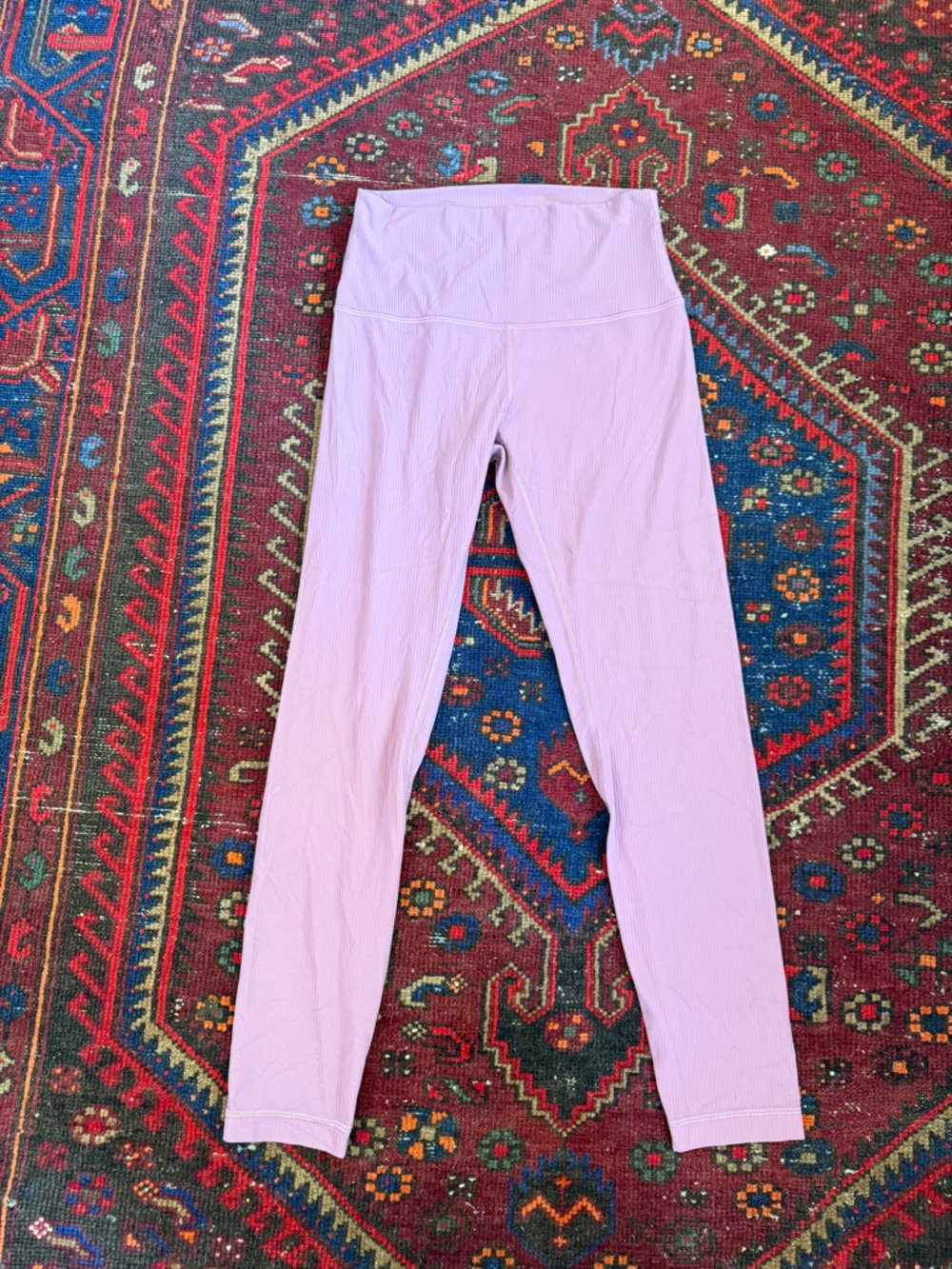Lululemon Leggings Align Ribbed High-Rise Pant 25" Pink Nulu
